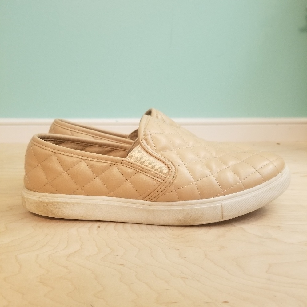 Slip On Blush Pink Pleated Shoes